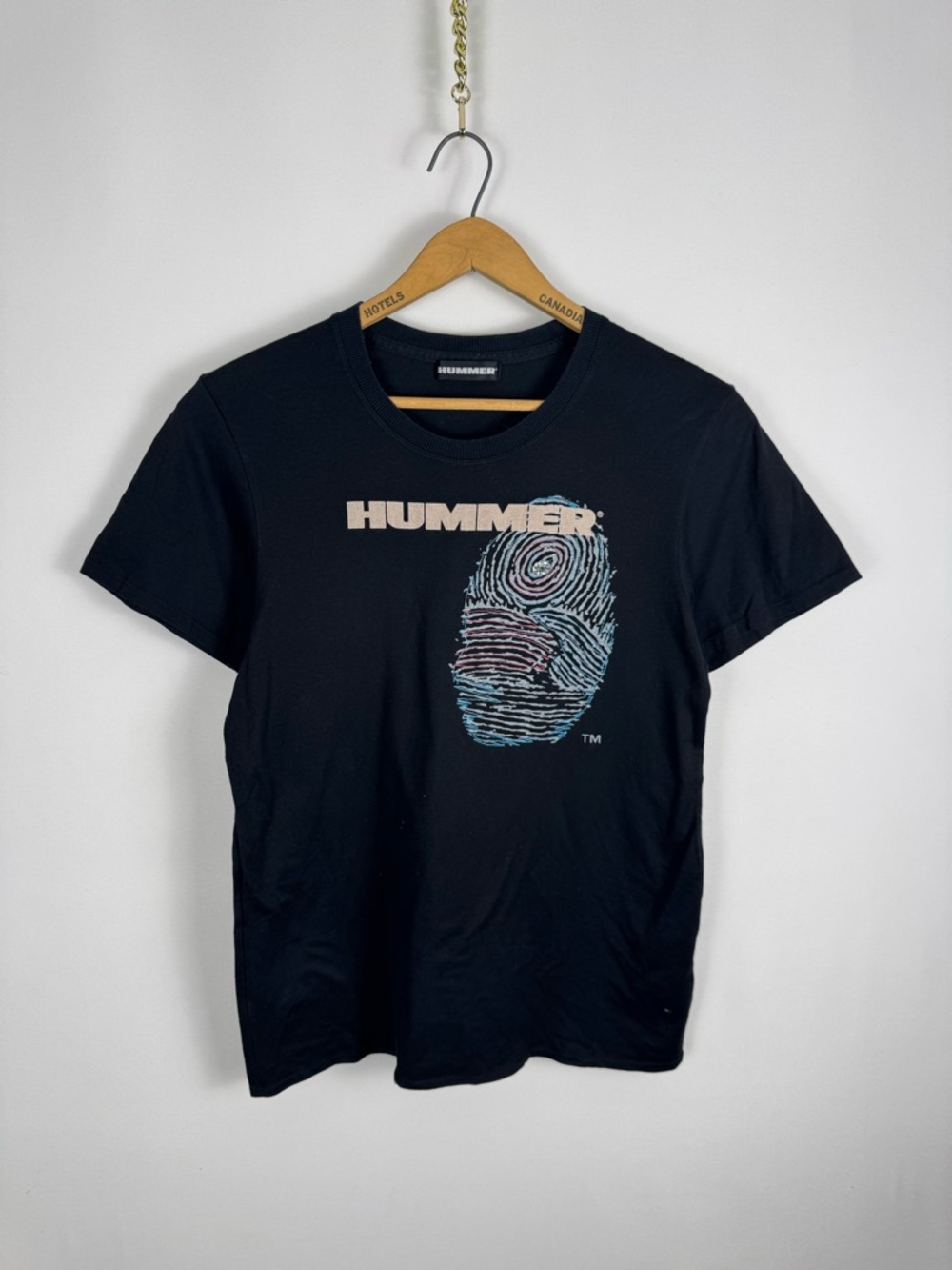 Vintage 90s Hummer Black Short Sleeve Logo Graphic Tee